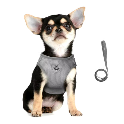 Cat Harness Lead Leash Set Adjustable Reflective Escape Proof Pet Mesh Vest Harness Puppy Dog Collar Small Dog Cat Pet Supplies